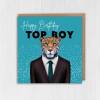 Happy Birthday Top Boy Jaguar animal in clothes card for boyfriend, husband, male, brother (Animalyser) Size A6/A5/A4/Square - A6: Single card