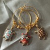 Wine Glass Charms with Turtles - Set of 6 on card