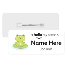 #hello my name is... Name Badge - Cute Pastel Kawaii Frog