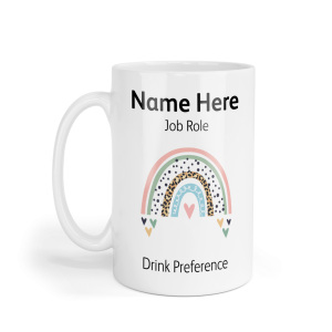 Personalised Ceramic Mug - Boho Rainbow