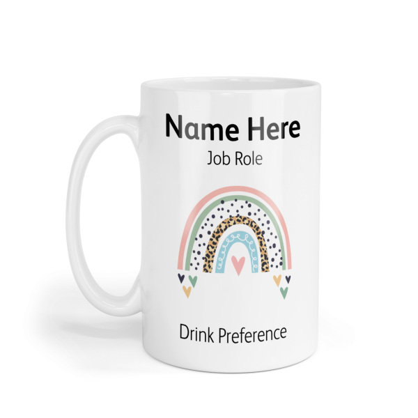 Personalised Ceramic Mug - Boho Rainbow