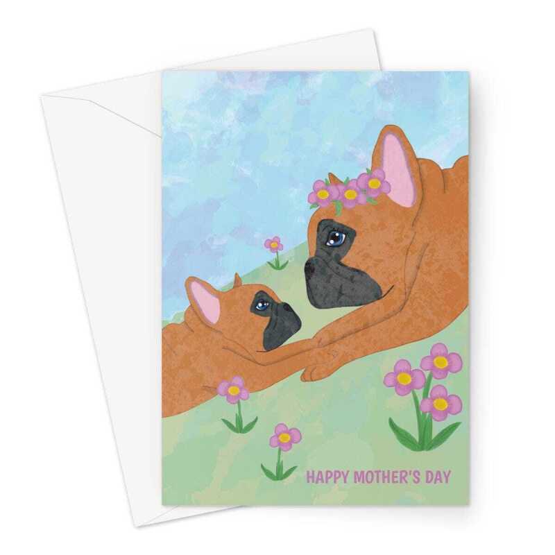 Frenchie Mum Mother's Day Card - A5 Portrait - 1 Card