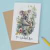 Birthday Card For Mum Card for Mothers Day Birthday Card For Her Birthday Gift For Mum Happy Birthday Card For Mum with Koala Illustration - Large (5x7) / Blank Message