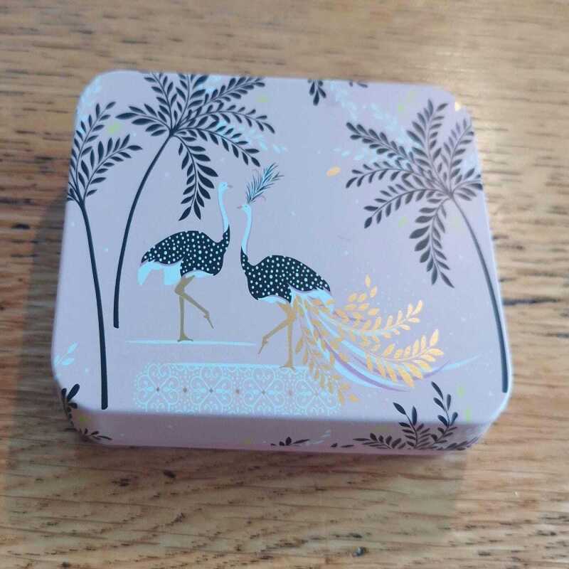 Craft Travel Tin | Travel Sewing Tin - Green Leopard