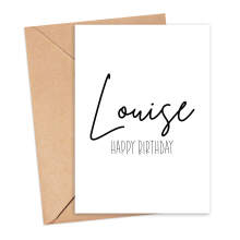 Personalised Birthday Card - Happy Birthday Name - Small (A6)