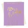 Fennel Anniversary card embellished with a pretty gold foil print - designed by artist Eloise Hall - 15.7 x 11cm and blank inside