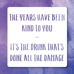 Holy Mackerel drink damage funny birthday card - from the Frankly My Dear humour and celebrations range - 15cm square and blank inside for your message - made in the UK