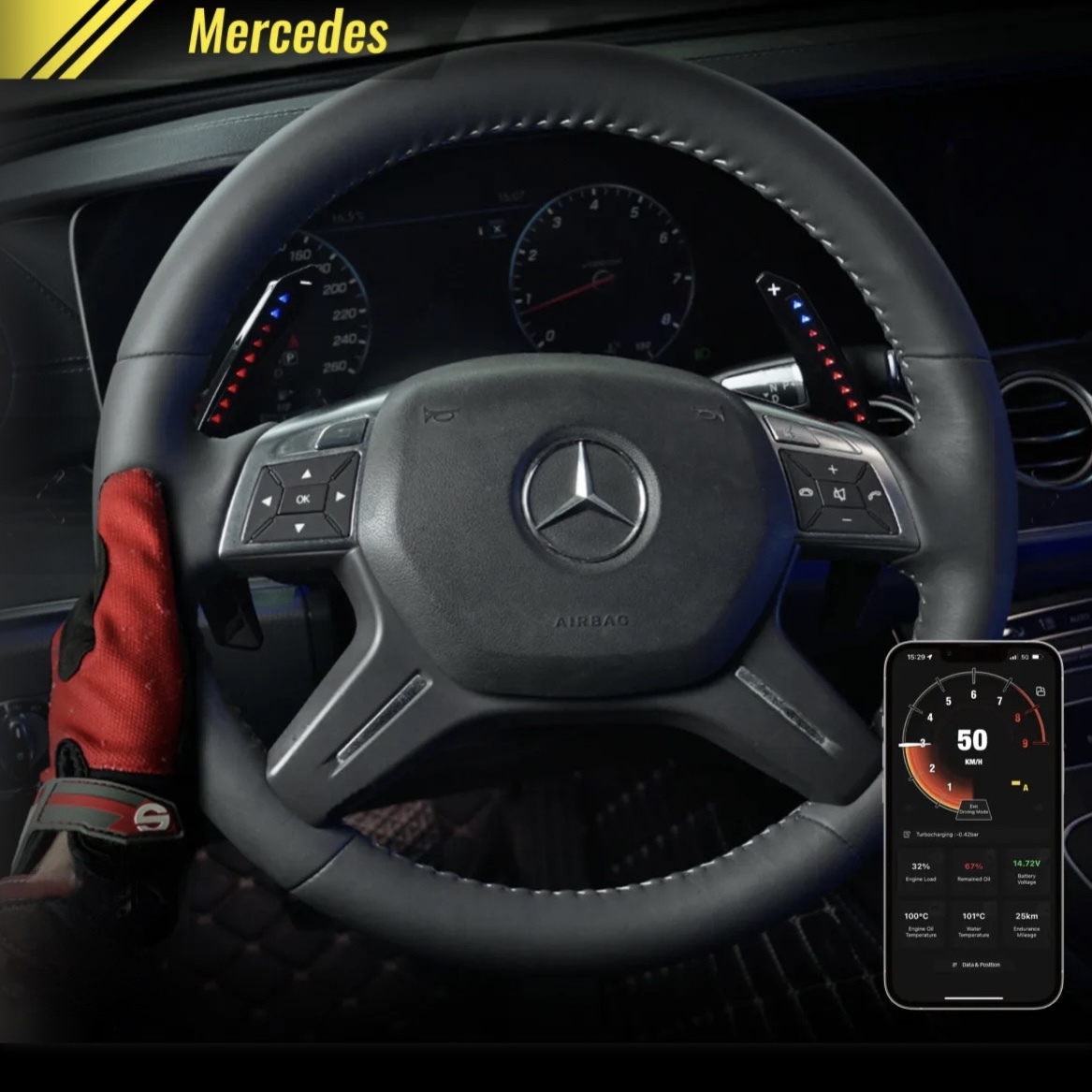 MERCEDES LED PADDLE SHIFTERS