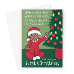 Newborn First Christmas Card