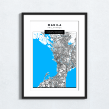Manila - Philippines - Map Print - A4