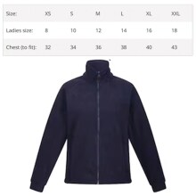 Personalised Embroidered Healthcare Fleece Jacket - Floral Daisies - XS | UK 8
