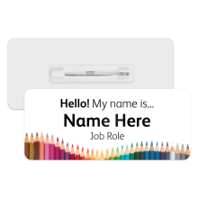 Education/Childcare Name Badge - Coloured Pencils