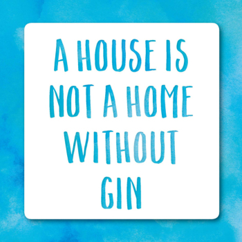 Holy Mackerel house and home gin themed funny greetings card - from the Frankly My Dear humour and celebrations range - 15cm square and blank inside for your message - made in the UK