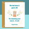 Funny 45th Birthday Card - Cheeky Card for Someone Turning 45 years old - For Him or For Her - Can be personalised inside - Blank inside - Large