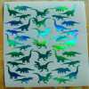Dinosaur stickers in Chrome Green