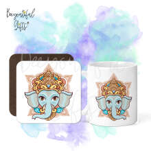 Mug & Coaster Set - Cartoon Ganesh