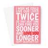 Heartfelt Love You Longer Valentine's Day Card Greeting Card - A5 Portrait - 1 Card