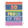 So proud of you, congratulations card with a gorgeous printed envelope - 12 x 17cm and blank inside - made in the UK