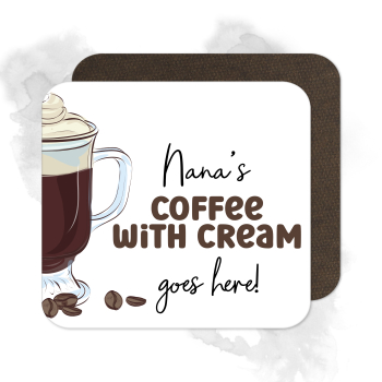 Personalised Coffee with Cream Coaster