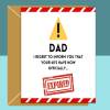Dad 50th Birthday Card - Funny, personalised card for your dad on turning 50 years old - Cheeky 50th for father - Blank inside - Regular - Matte Card