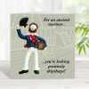 Ancient mariner themed birthday card - designed by Erica Sturla - 15cm square and blank inside, made in the UK