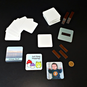 Sublimation Aluminium Fridge Magnet Blanks - White 0.5mm pack of 50