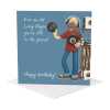 Still in the groove birthday card for a vinyl music fan - designed by Erica Sturla - 15cm square and blank inside, made in the UK