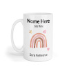 Personalised Ceramic Mug - Pink Pastel Rainbow