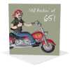 65th birthday card for him - designed by Erica Sturla - 15cm square and blank inside, made in the UK