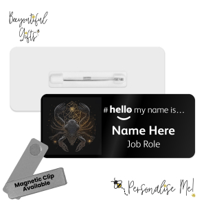 Name Badge - Mystical Zodiac Sign Hello My Name is... - Scorpio