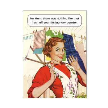 Funny Washing Powder Card | Funny Birthday Card | Rude Card | card for her