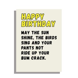 Bum Crack - funny birthday card