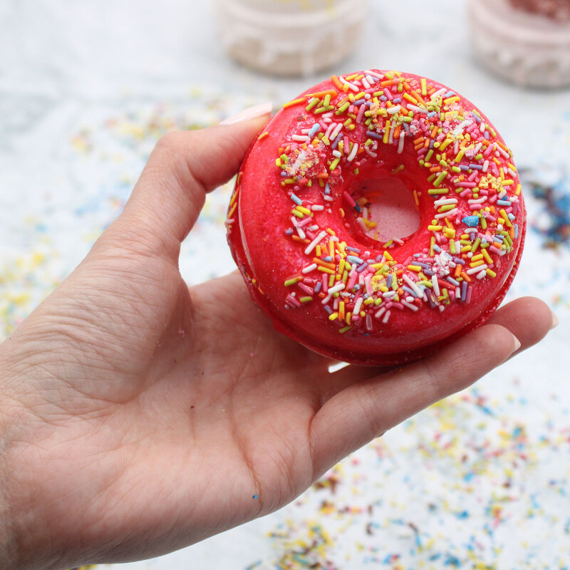 Strawberry & Banana Donut Bath Bomb