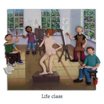 Life Class Blank Greeting Card Any Occasion Erica Sturla Art Cards