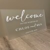 Wedding Welcome Sign / A2 Acrylic Sign / Personalised Sign / Acrylic Welcome Board / Welcome To The Wedding / - A3 CLEAR - Black
