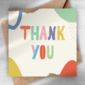 Printed Thank You / Note Postcards Multicoloured Fancy with Envelope | A6 Size Format | Small Business, Gifts, Events