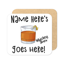 Personalised Cocktail Coaster - Hand Drawn Whiskey Sour