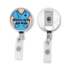 Personalised Metal ID Reel - Blue Scrubs - Skin Tone 1