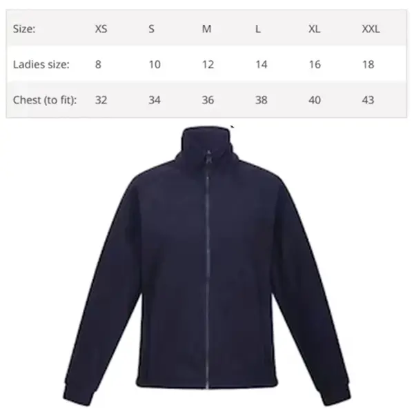 Personalised Embroidered Healthcare Fleece Jacket - Daisies & Bows - XS | UK 8