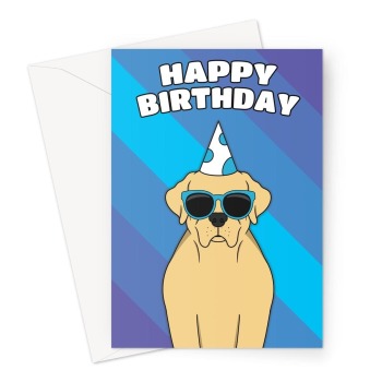 Golden Labrador Dog Birthday Card