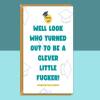 Funny Graduation, Exams, Congratulations Card - For Him or For Her - The perfect cheeky card for graduate - Personalised inside or blank. - Blank inside