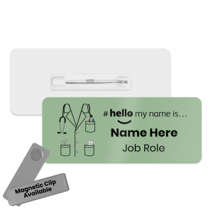 Name Badge - Colour Doctor Scrubs Hello My Name is... - Mint