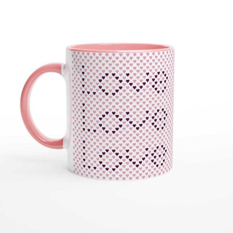 Pink Love Heart Mug