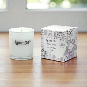 Tea and Roses Soy Wax Votive Candle