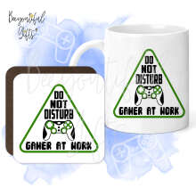 Mug & Coaster Set - Do Not Disturb Gamer At Work