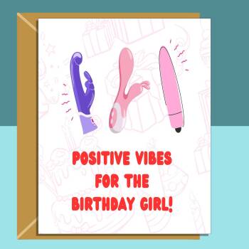 Funny Birthday Card for her - Rude personalised card for your bestie, sister, friend, colleague or anyone else, for positive birthday vibes
