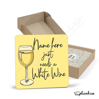 Personalised White Wine Coaster, Personalised Coaster White Wine Coaster, Best Friend Gift, Gift For Wine Lover, Wine Gift, Custom Gift.