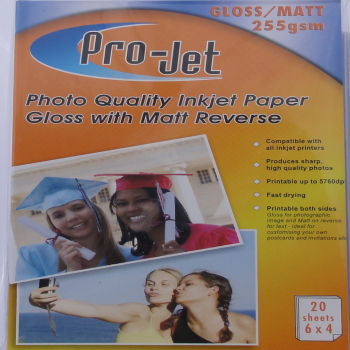 Projet 6x4 255gsm Gloss / Matte (Matt) Photo Paper