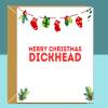 Funny Rude Christmas Card - For Him or For Her - Personalised - Ideal Xmas Card for Friend, Brother, Sister, Colleague - Blank inside - Large