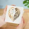 Valentine's Day Card For Wife Valentine's Day Card For Husband Boyfriend or Girlfriend Valentine's Day Card For Him or Her Sand Owls - Square (5.5x5.5) / Blank Inside